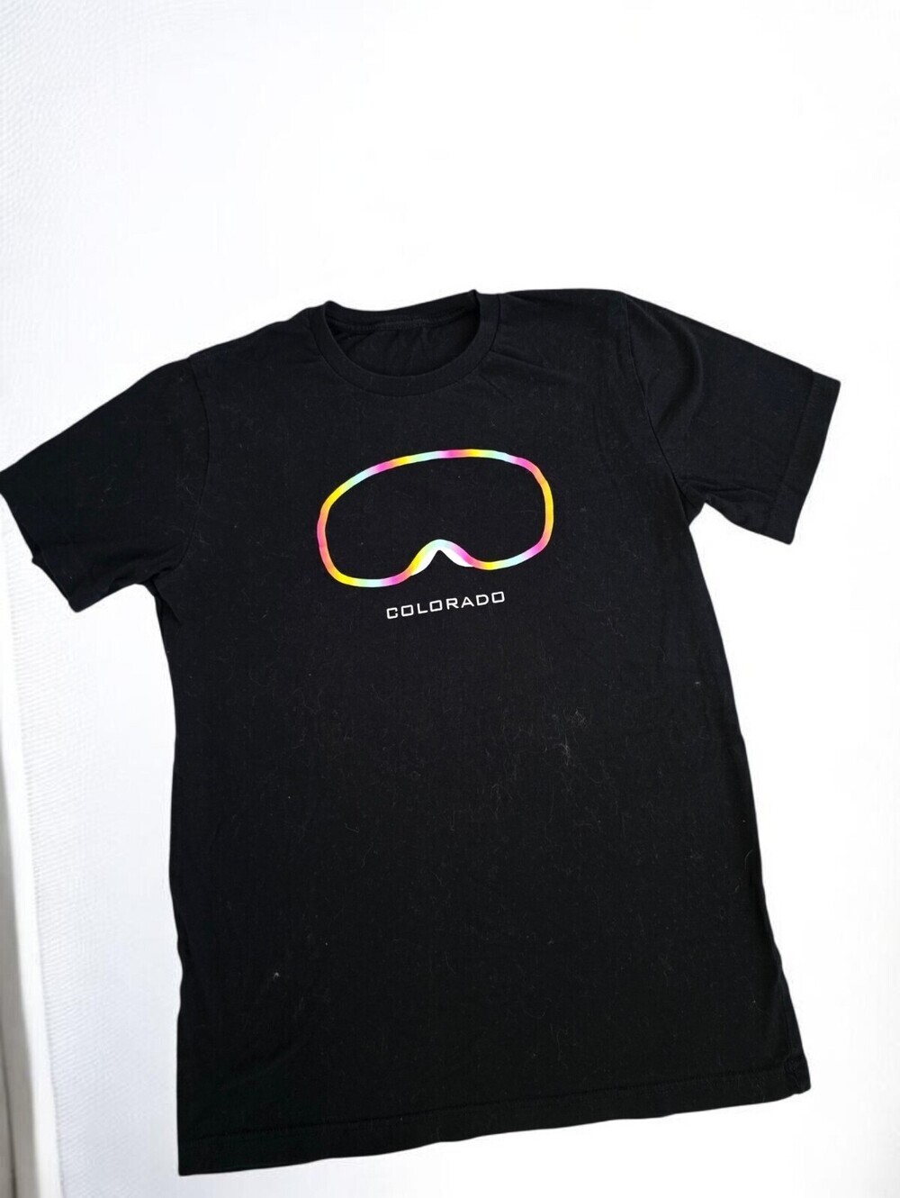 Colorado Ski Goggle Retro Graphic TShirt Black Unisex Snowboard Mountain Outdoor
